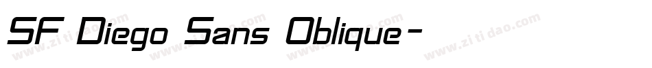 SF Diego Sans Oblique字体转换